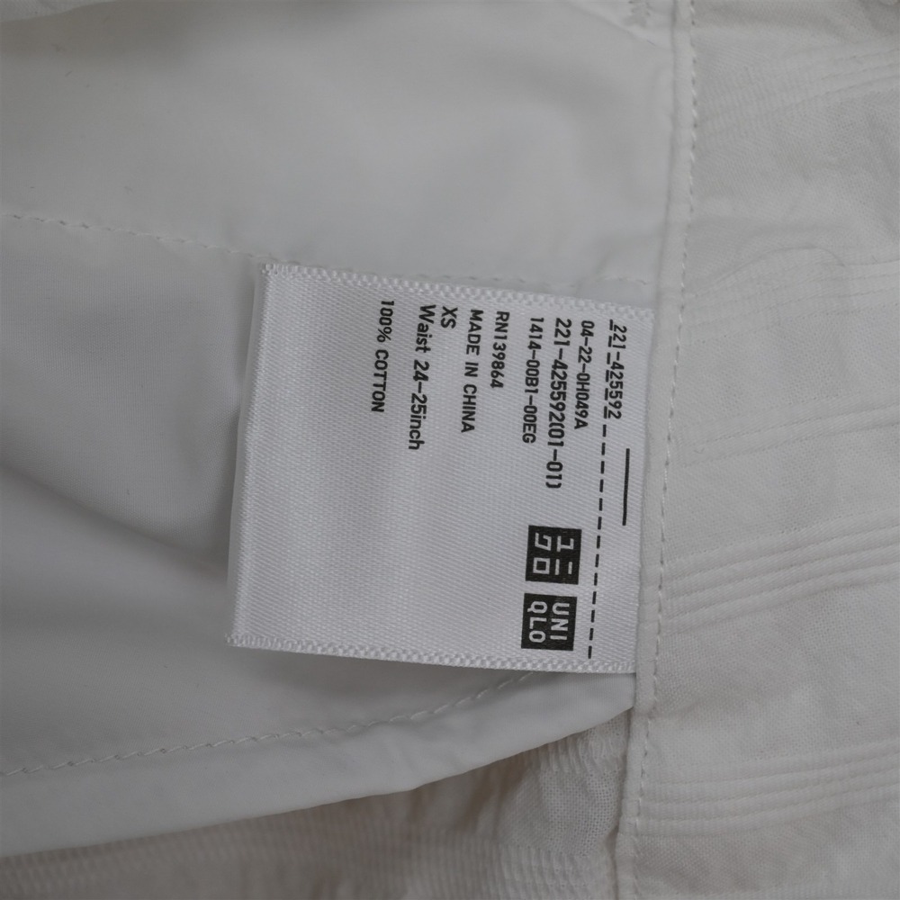 Uniqulo XS White Striped High Waist Wide Leg Womens Pants - Picture 7 of 9
